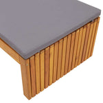 Sun Lounger Reclining Brown 200 x 55 x 94cm Solid Acacia wood 4108116
