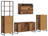 Bathroom Furniture Set with Drawer Old Wood Engineered Wood 3403050