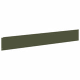 Lawn Edging 10 pcs 100 x 15 cm Steel Olive Green 8008821
