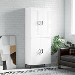 Highboard White 69.5x34x180 cm Engineered Wood 3199553