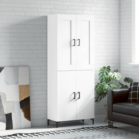 Highboard White 69.5x34x180 cm Engineered Wood 3199553