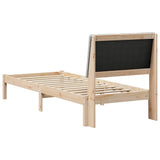 Bed frame Brown and light grey 80 x 200 cm Solid pine wood 878779