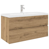 Sink Cabinet with Built-in Basin and Faucet Artisan Oak 3328936