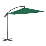 Cantilever Garden Parasol Green Polyester Large Tiltable 44873