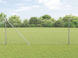 Hexagonal Fence with Post 10 x 1.5 m Galvanised Steel Silver 3353353