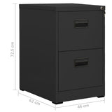 Filing Cabinet Anthracite 46x62x72.5 cm Steel 336273