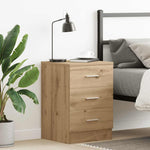 ZNTS Bedside Cabinet Artisan Oak 38x35x55 cm Engineered Wood 861126