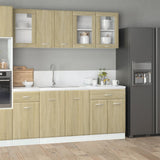 4 Piece Kitchen Cabinet Set Lyon Sonoma Oak Engineered Wood 3307657