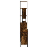 3 Piece Bathroom Furniture Set Smoked Oak Engineered Wood 3214677