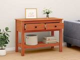 Console Table Wax Brown 75 x 35 x 75 cm Soild Pine Wood 869934