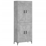 Highboard Concrete Grey 69.5x34x180 cm Engineered Wood 3199685