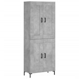Highboard Concrete Grey 69.5x34x180 cm Engineered Wood 3199685
