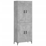 Highboard Concrete Grey 69.5x34x180 cm Engineered Wood 3199685