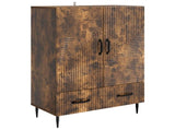 Sideboard Smoked Oak 66 x 34.5 x 95 cm Engineered Wood 894900