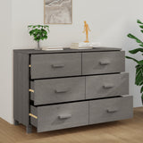 Sideboard HAMAR Light Grey 113x40x80 cm Solid Wood Pine 340451