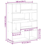 Bookcase Brown Oak 100x33x125.5 cm Engineered Wood 3309336
