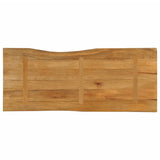 Table Top 140x60x3.8 cm Live Edge Solid Wood Mango 370793