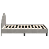 Children's Bed Frame with Headboard Light Grey 80 x 160 cm 42010936