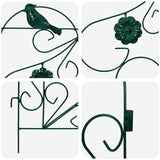 Garden Fence 5 pcs Green Steel 42021371