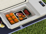 16L Portable Car Fridge, -20&degC to 10&degC Adjustable Temperature - Khaki/Grey T3398P349489