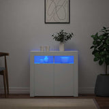 Sideboard with LED Lights White 80x35x75 cm 804328