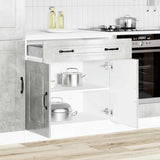 Kitchen Base Cabinet Kalmar Concrete Grey Engineered Wood 853501