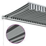 Manual Retractable Awning Anthracite&White 350x250 cm 3216036