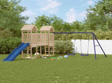 Outdoor Playset Blue Solid Pine Wood Large Durable Playset 3155825