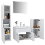 ZNTS Bathroom Furniture Set White Engineered Wood 3071360