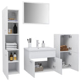 ZNTS Bathroom Furniture Set White Engineered Wood 3071360
