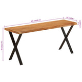Bench with Live Edge 105 cm Solid Wood Acacia 372757