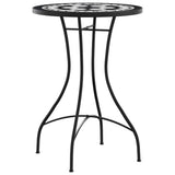 Mosaic Bistro Table Black and White 50x70 cm Ceramic 4003400