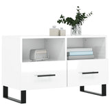 TV Cabinet High Gloss White 80x36x50 cm Engineered Wood 828998