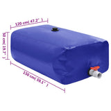 Water Tank with Tap Foldable 1000 L PVC 156329