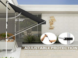 3x1.5m Adjustable Outdoor Aluminium Frame Awning Black T3398P315938