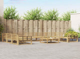 Outdoor Sofa Set 10 pcs White Solid Acacia Wood 3387078