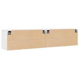 Wall Cabinets 2 pcs White 80x30x35 cm Solid Wood Pine 813458