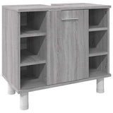 3 Piece Bathroom Cabinet Set Grey Sonoma Engineered Wood 3187607