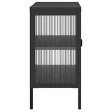 Sideboard Black 105x35x70 cm Glass and Steel 353002