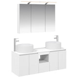 Bathroom Cabinet Set 4 pcs White Engineered Wood 3406575