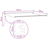 Retractable Awning Sand 3.5 x 2 m 100% Polyester and Aluminium 3425695