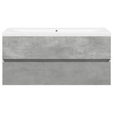 2 Piece Bathroom Furniture Set Concrete Grey Engineered Wood 3324911