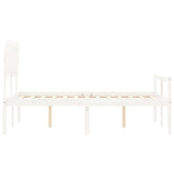 Senior Bed without Mattress White 120x200 cm Solid Wood 3195542