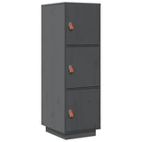 Highboard Grey 34x40x108.5 cm Solid Wood Pine 820169