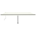 Freestanding Manual Retractable Awning 600x300 cm Cream 3069797