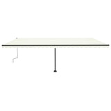 Freestanding Manual Retractable Awning 600x300 cm Cream 3069797