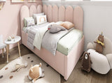 Upholstered Bed Daybed With Pull-Out Bed, 3FT Single Sofa Bed 90X190Cm,Guest Beds For Adults and N601P272133P