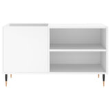Record Cabinet White 85x38x48 cm Engineered Wood 831692
