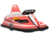 6V Electric Kids Bumper Car, 6V Spin Waltz Car, with Music, Horn, Lights - Pink T3398P348363