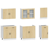 7 Piece Kitchen Cabinet Set Porto Sonoma Oak Engineered Wood 3314754